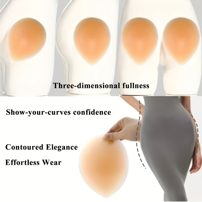 Silikoonist puusa- ja vöökujunduspadi, õmblusteta, nähtamatu suurendus, tavaline paksus