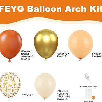 Tänupäeva baloonide komplekt - lateksist dekoratiivbalonid, ümmargune kuju, sobib Tänupäevaks (materjal: lateks; tüüp: dekoratiivbalon; kuju: ümmargune; sündmus: Tänupäev)