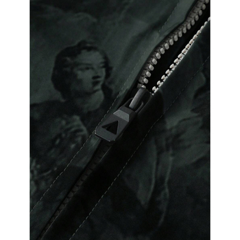 Meeste trükiga jakker lukuga, pikad varrukad, Slim fit, paks Lycra materjal