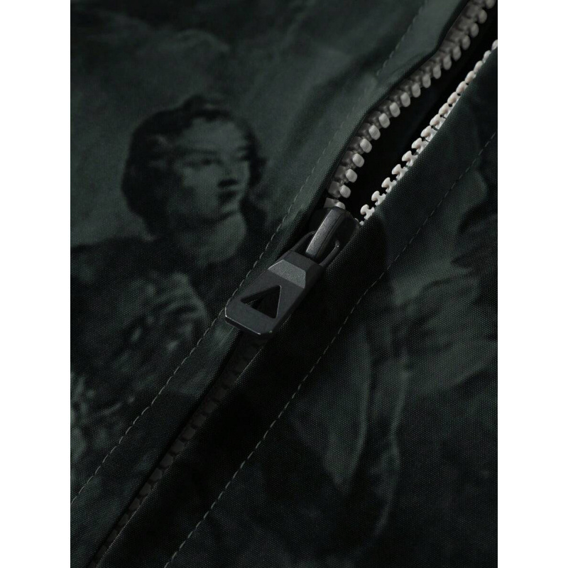 Meeste trükiga jakker lukuga, pikad varrukad, Slim fit, paks Lycra materjal