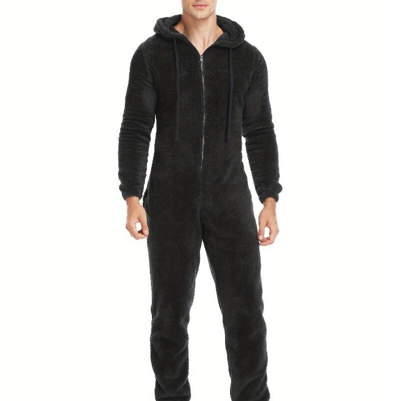 Meeste kapuutsiga fliis-kombinezon, karikatuuristiil, poolfliis sisus, puuvillasegu, kevad 2025