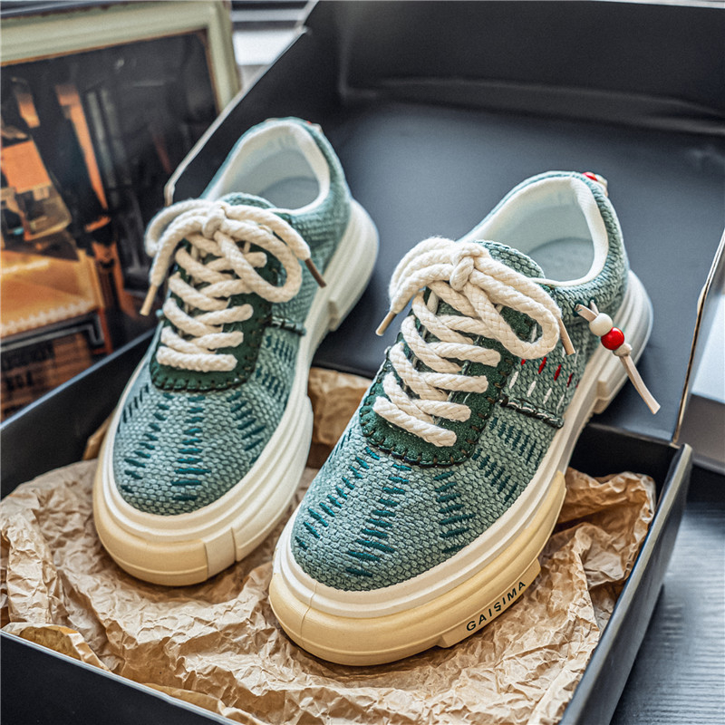 Vīriešu kedas - PU augšdaļa, gumijas zole, zems profils, šņorēšana, apaļa purns