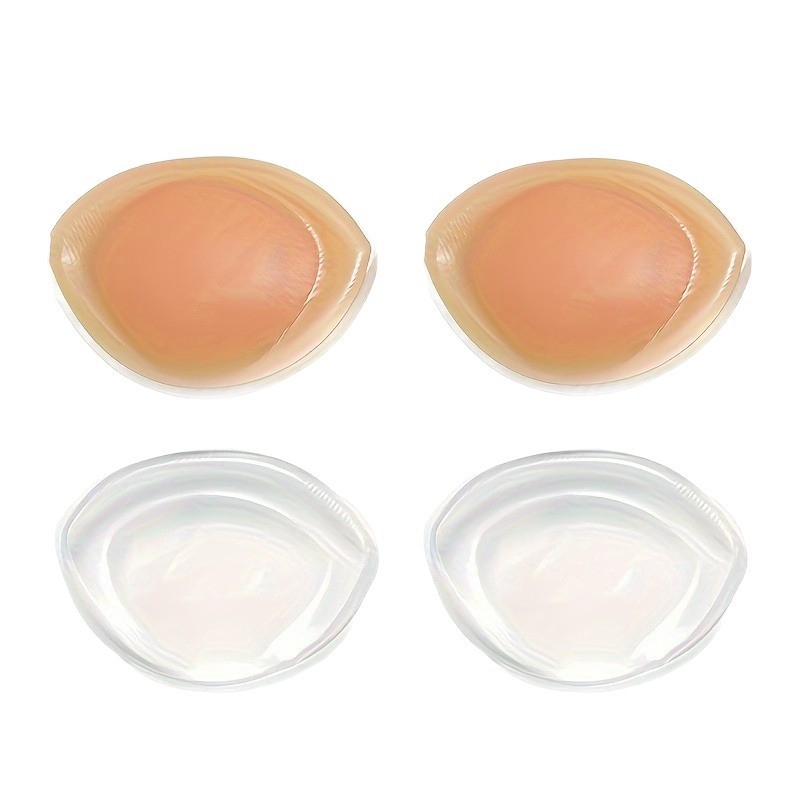 Silikoonist rinnatäidised pesu jaoks – tõstvad, õmblusteta, hingavad, nähtamatud; läbipaistev läige; niblikaitse kuju: ümmargune; regulaarne paksus