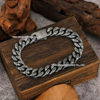 Roostevabast terasest kubaani kettkäevõru, unisex, geomeetriline kuju, elektroplaaditud, graveeritav logo