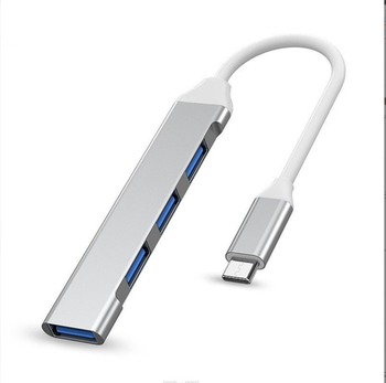 USB-C hub 1–4 portidega, USB 3.0, 5 Gbps andmeedastuskiirus, ilma väline toiteallikata