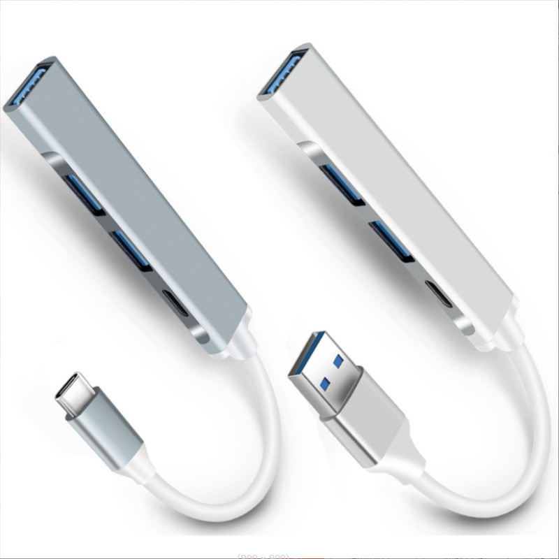 USB-C hub 1–4 portidega, USB 3.0, 5 Gbps andmeedastuskiirus, ilma väline toiteallikata