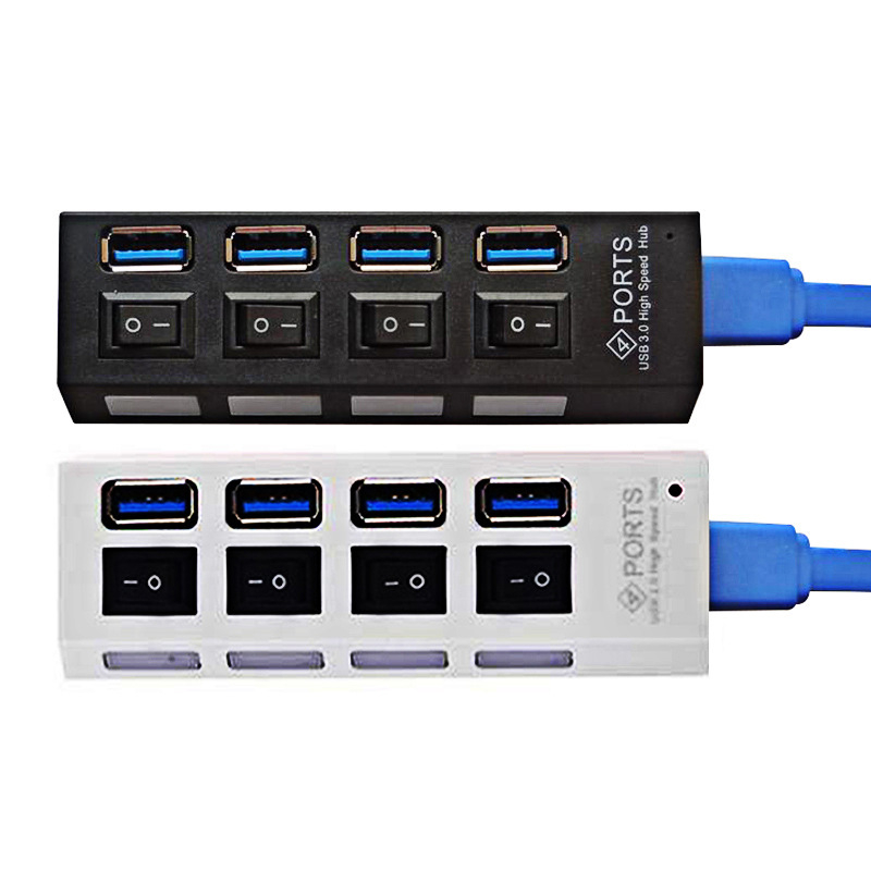 7-port USB 3.0 hub välise toiteallikaga, LED-indikaatoriga, 1000 Mbps, dokkimisseade 1–7