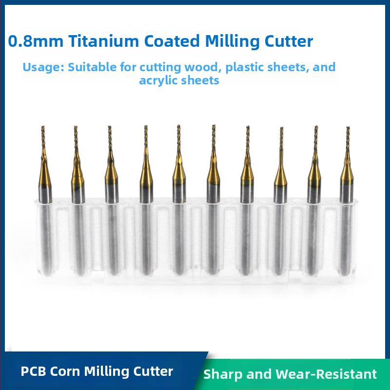 Asahikawa PCB graveerimisfrees, titaniumpinnaga, karbiidterase materjal, ümmargune vars, seeria XCAN