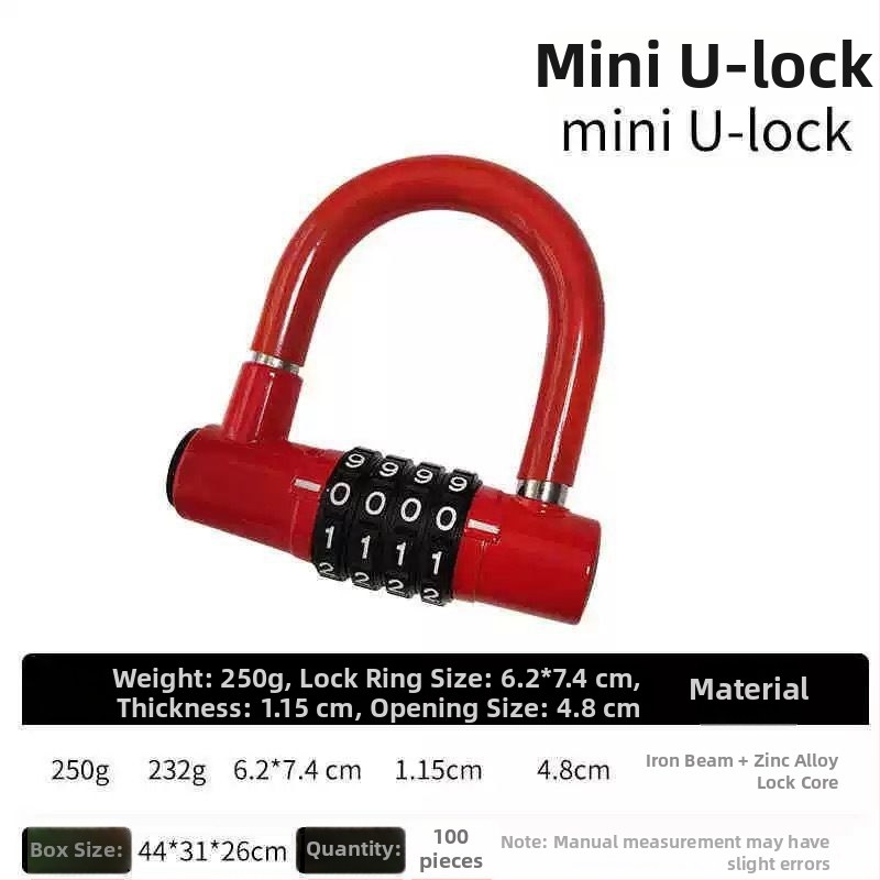 U-kujuline lukk, roostevaba teras, lõikusele vastane, mudel 17H2020081Z371