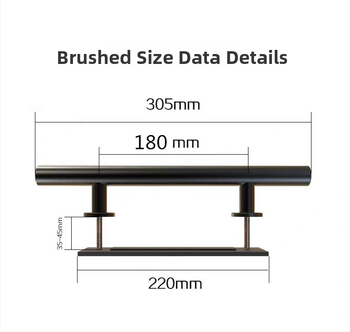 Kakskülgne karjakorrauste uksekäepide – liugdurvade jaoks, avatud montaaž, sooniline käepide