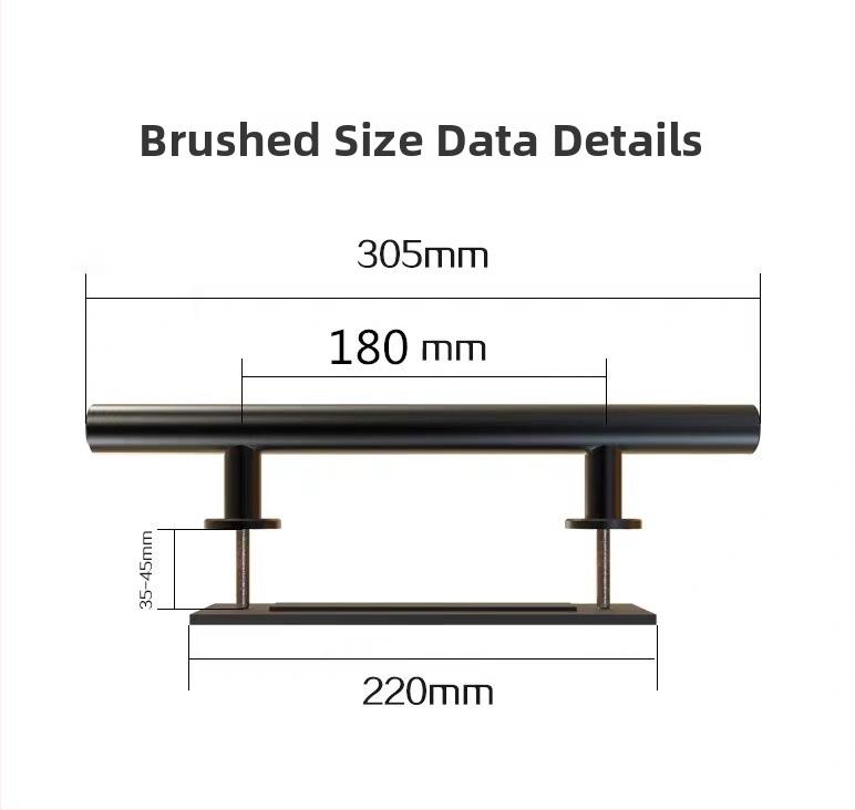 Divpusēja stallas durvju roktura – slīdošām durvīm, atvērts uzstādījums, iegriezta roktura