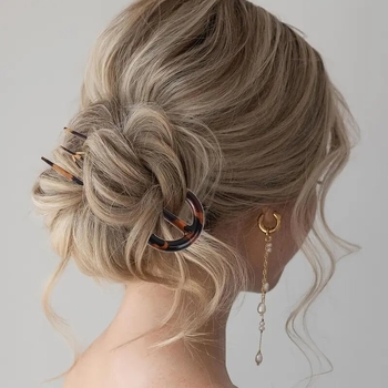 3 tk akrüline U-kujuline juuksehaak, retro stiilis naistele