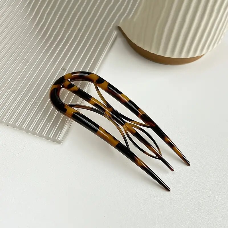 3 tk akrüline U-kujuline juuksehaak, retro stiilis naistele