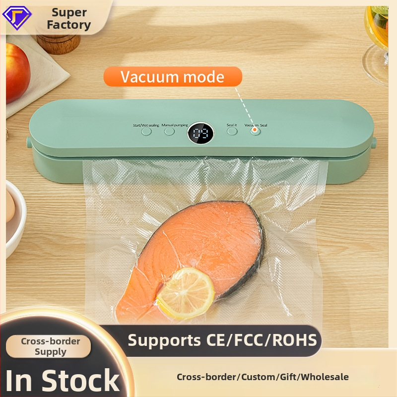 LCD-ekraaniga toiduvakuumi pakendamise masin, automaatne vaakum, 10W 5V, ABS-korpus, mahutavus alla 500 ml, kompaktne kodune köögiseade