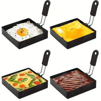 Munarõngas silikoonkäepidemiga, ristkülikukujulise vardaga, roostevabast terasest, mittekleepuv, 2025 uus köögitarvik