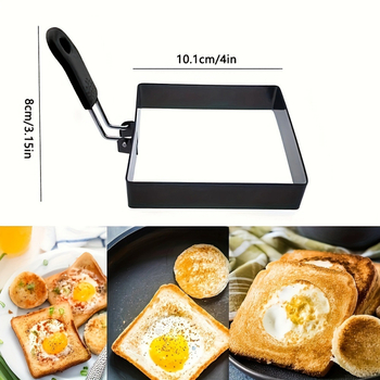 Munarõngas silikoonkäepidemiga, ristkülikukujulise vardaga, roostevabast terasest, mittekleepuv, 2025 uus köögitarvik