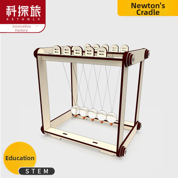 Puidust Niutoni pendel – DIY komplekt füüsikaõpetuseks, hariv mänguasi, kohandatav ja mitmeotstarbeline, 7–14-aastastele.