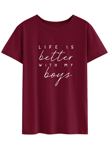 Naiste puuvillane T-särk trükiga, ümmarguse kaelusega, lühikeste varrukatega, slim fit, 95% puuvill