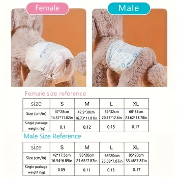 Koera mähkmed N5762 – ühekordsed, mitte õmmeldud kangas, mugav sobivus