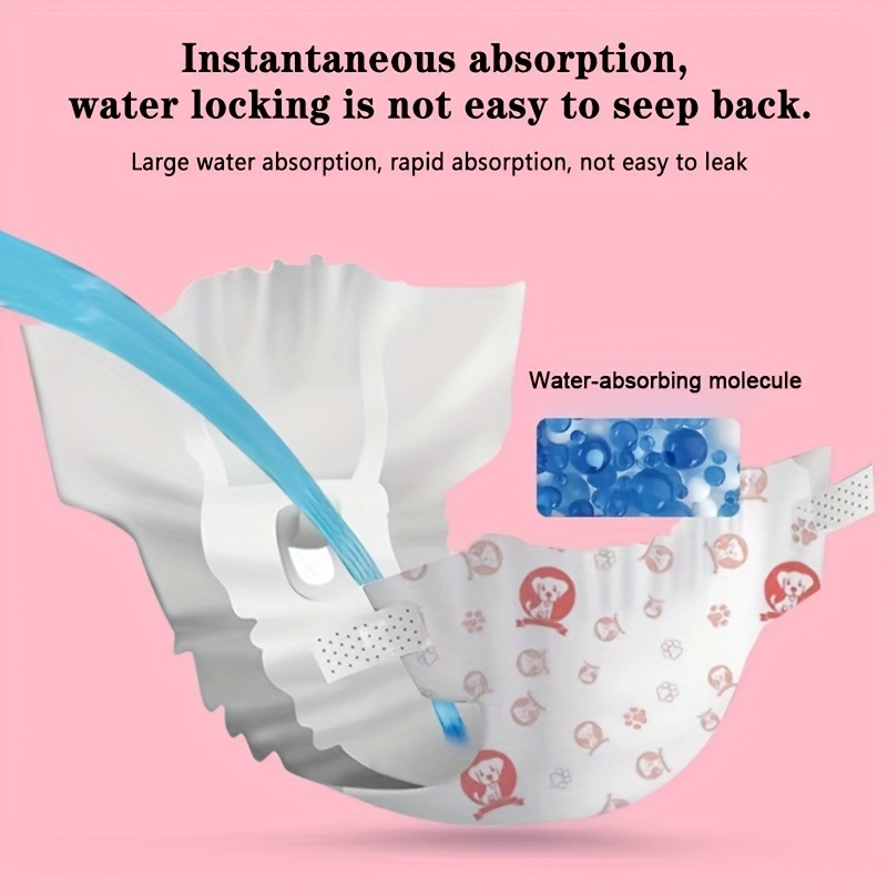 Koera mähkmed N5762 – ühekordsed, mitte õmmeldud kangas, mugav sobivus