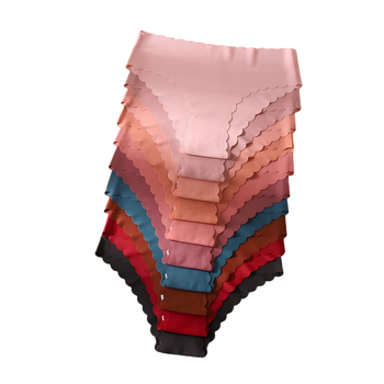 Naiste nailonist bikini aluspüksid, kootud, keskmise talje, puuvillane vooder, 70–80% nailon