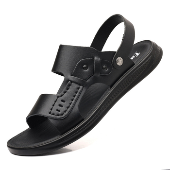 Meeste sandaalid - pealne materjal ehtne nahk, talla poliuretaan, avatud varbaga, vabaaj stiil, hingavad ja libisemiskindlad