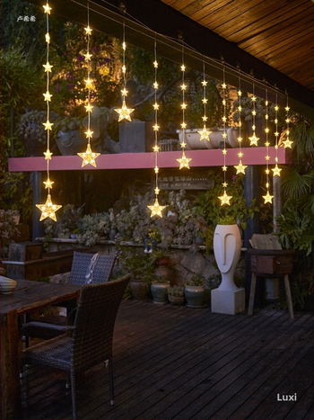 Päikesega tähtedest helendav virten välis- ja rõdukorral, taimekujuline tähtvalgus, 110V, 3C sertifikaat