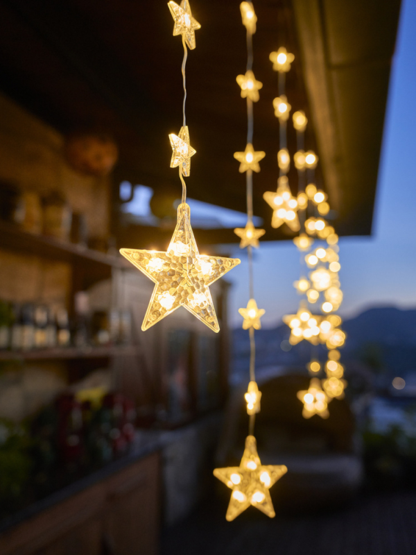 Päikesega tähtedest helendav virten välis- ja rõdukorral, taimekujuline tähtvalgus, 110V, 3C sertifikaat