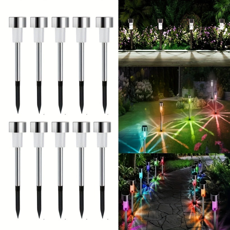 Päikesega LED postlampid, roostevabast terasest, välistingimustes kasutamiseks, komplekt 10/20, manuaalne lüliti, CE-sertifikaat