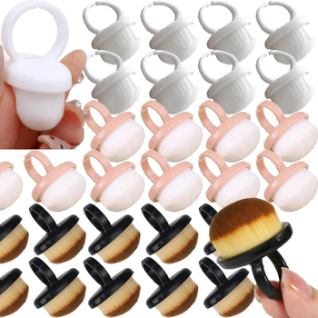 Maniküüri tolmu harja komplekt – õhukesed pehmed karvad, lühike käepide, 5 tk, akrüül