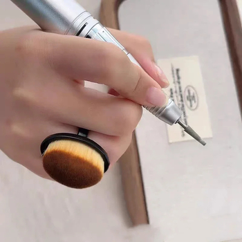 Maniküüri tolmu harja komplekt – õhukesed pehmed karvad, lühike käepide, 5 tk, akrüül