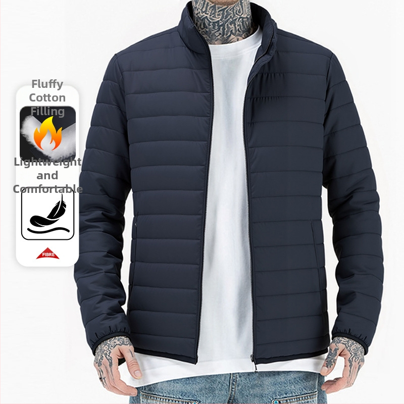 Puuvillane jakk täidisena imitatsioonsiid-puuvill; Chenille kangas Spandexiga; ultra-lühike pikkus; stand-up krae