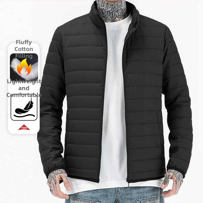 Puuvillane jakk täidisena imitatsioonsiid-puuvill; Chenille kangas Spandexiga; ultra-lühike pikkus; stand-up krae