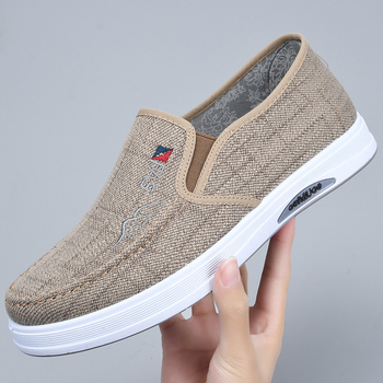 Meeste kanvasjalanõud, Slip-On, hingavad ja kerge, ülemine osa kanvas, talla vahtkumm