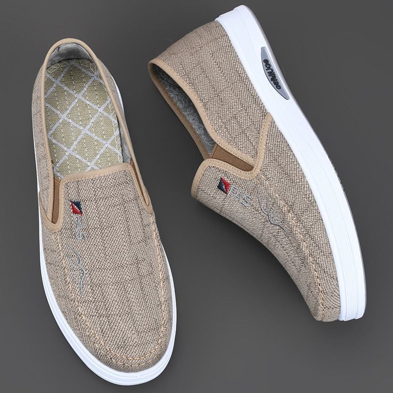 Meeste kanvasjalanõud, Slip-On, hingavad ja kerge, ülemine osa kanvas, talla vahtkumm