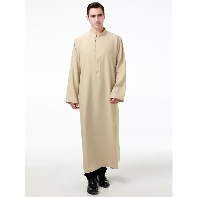 Meeste öösärk kõrge kraega, igapäevane kodune riietus, puuvillaga Half-side Fleece, 2025 kevad