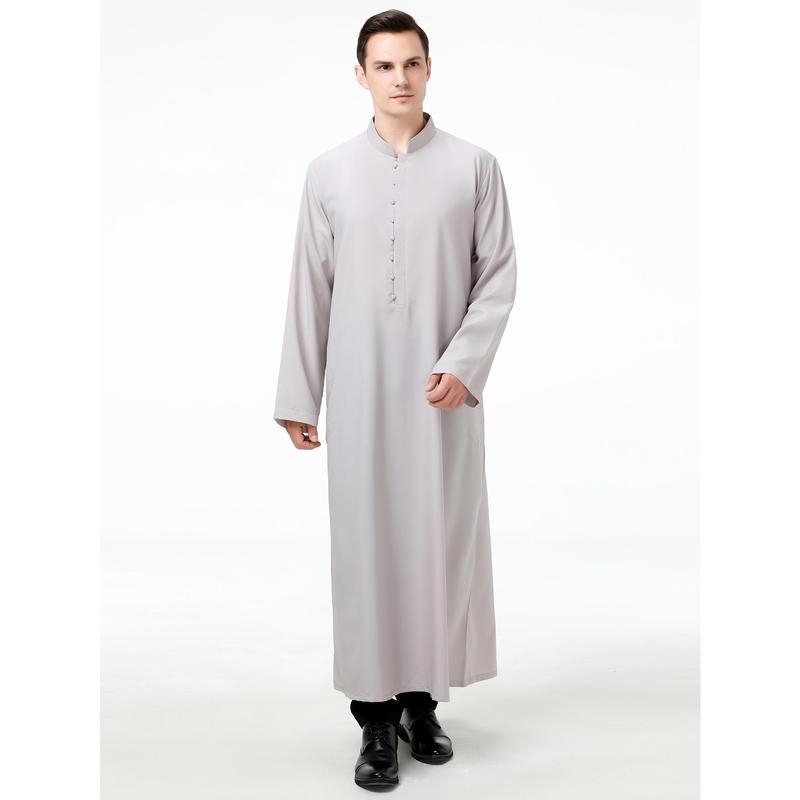 Meeste öösärk kõrge kraega, igapäevane kodune riietus, puuvillaga Half-side Fleece, 2025 kevad