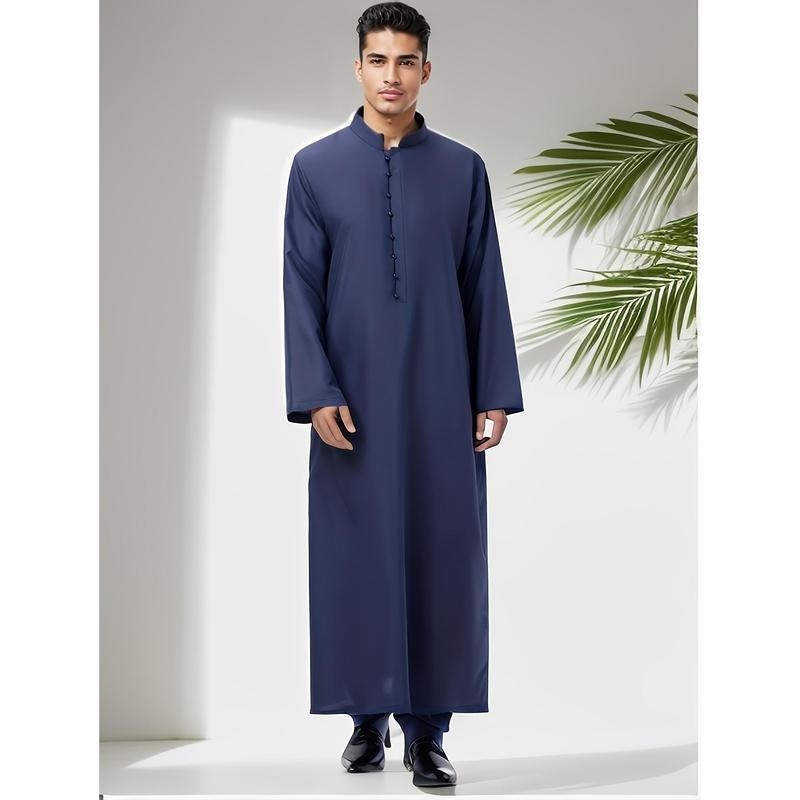 Meeste öösärk kõrge kraega, igapäevane kodune riietus, puuvillaga Half-side Fleece, 2025 kevad