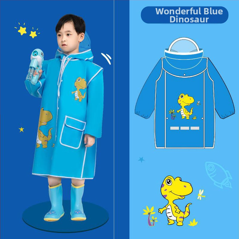 Detské dážďové pončo s karikatúrnym dizajnom, priehľadné EVA, hrúbka 15, PU vodotesný vrstva, pre deti