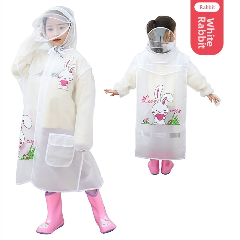 Detské dážďové pončo s karikatúrnym dizajnom, priehľadné EVA, hrúbka 15, PU vodotesný vrstva, pre deti