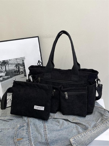 PU materjalist tote kott ja rahakottide komplekt, Stiil: Täiskasvanud naine, Kasutamisstsena: Vaba aja reisi, Tootekood: lz1730951563799072863