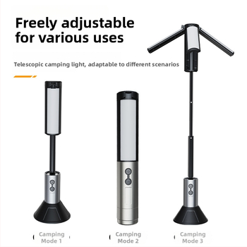 Väliskäiguline mitmekülgne LED taskulamp matkamiseks, laaditav, 4000 mAh, käsikäiguga käivitatav, 360° pöörlemine, ulatus 100–200 m