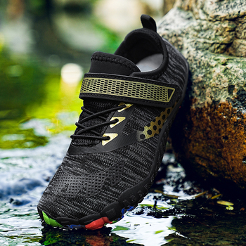 Laste jõelõigete matkajalatsid, unisex, Velcro sulgemine, võrkpealne ülaosa, libisemiskindel kummistalla