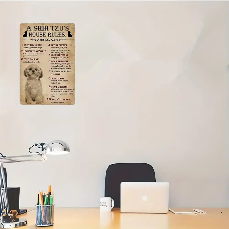 HELLOYOUNG Raua seinakunst: Dog Rules, geomeetriline kuju, kaasaegne minimalistlik stiil, 110 g