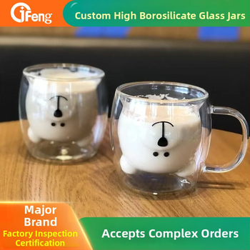 Veeklaas borosilikaatklaasist – ühekihiline konstruktsioon, ümmargune käepide, kõrge temperatuuritaluvus, trükk