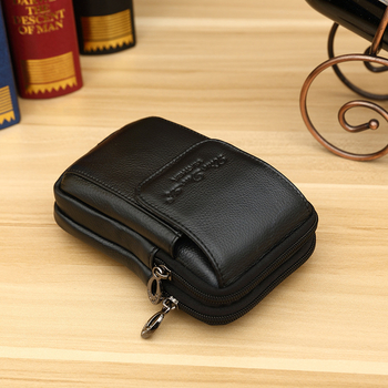 Meeste nahast telefoni kotti vöö külge — linnaline minimalistlik stiil, täie nahk, top-grain vasikate nahk, vertikaalne/horisontaalne kandmine, polüestervooder