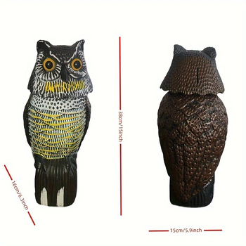 Plastová sova do záhrady – pastoraálny štýl, technológia simulácie, kategória simulovaných zvierat, dekoratívny visací ornament