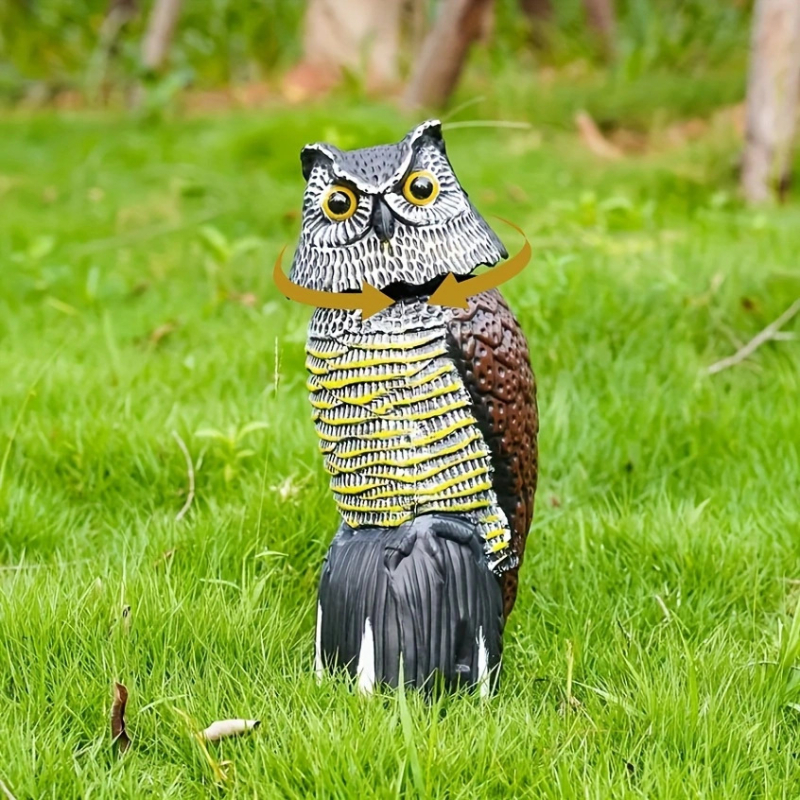 Plastová sova do záhrady – pastoraálny štýl, technológia simulácie, kategória simulovaných zvierat, dekoratívny visací ornament