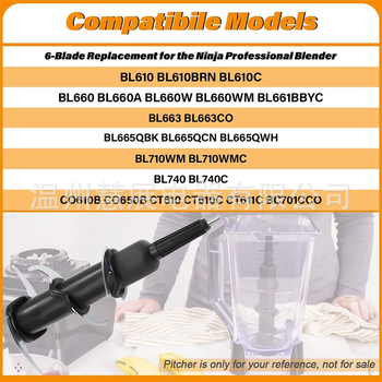 Ninja blenderi jaoks kuuekihiline terade komplekt – segamistera, 6-os osade asenduste komplekt