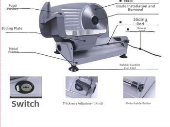 Elektriline kodune lihalõikur, PS materjal, 220W, sobib veiseliha, lambaliha ja sinki lõikamiseks — mudel ltao1009648777